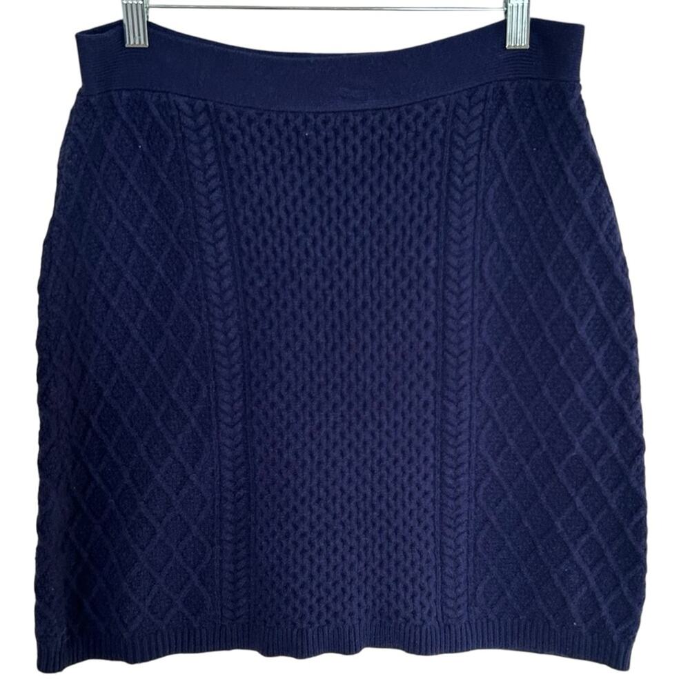 Lilly Pulitzer Lizona Cabled Sweater Skirt in Low Tide Navy Size Large - Picture 2 of 9